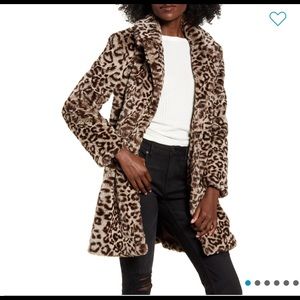 BB DAKOTA Leopard Faux Fur Coat